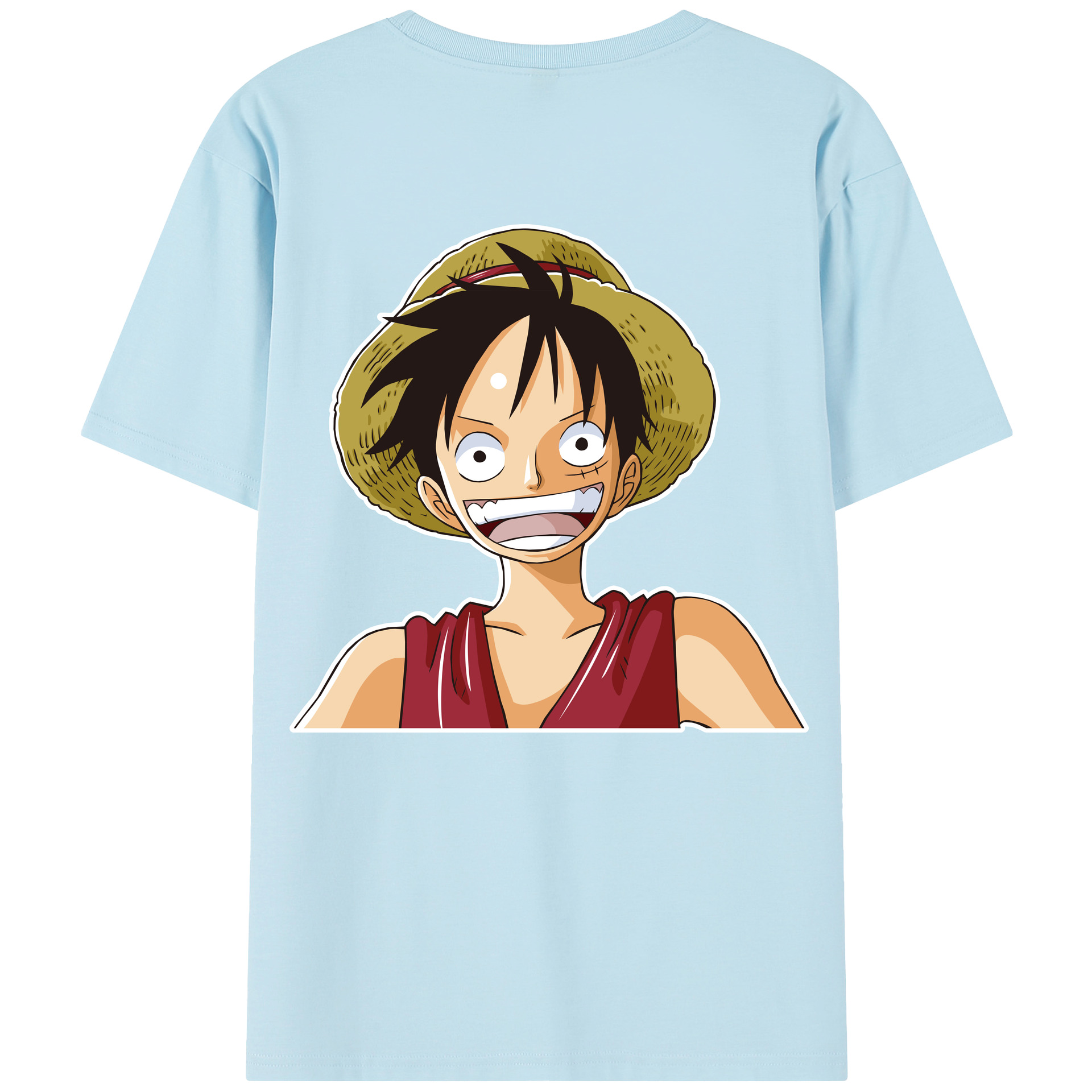ワンピース モンキー・D・ルフィ ONE PIECE Monkey D. Luffy 綿100％半袖Tシャツ（背面プリント）